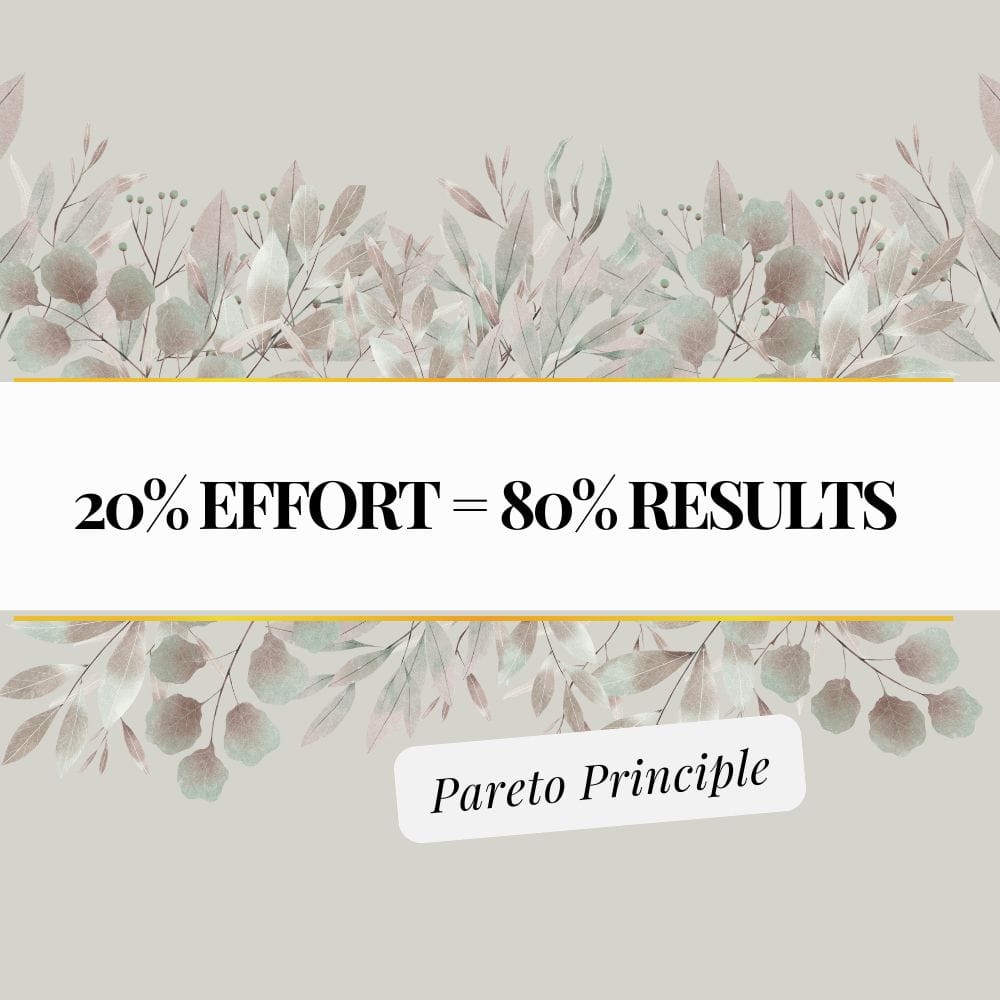 The 80/20 Principle, commonly known as the Pareto rule, suggests that 20% of effort drives 80% of the result. In other words, 80% of outcomes stem from just 20% of causes. 